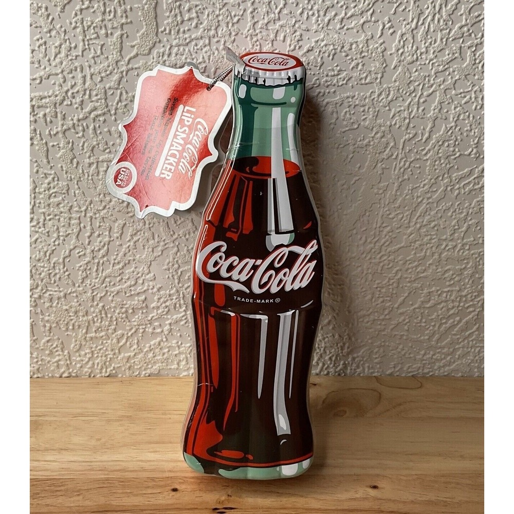 NWB Lip Smacker In Collectible Coca Cola Retro Bottle‎ Tin New Sealed 6 pcs 2014